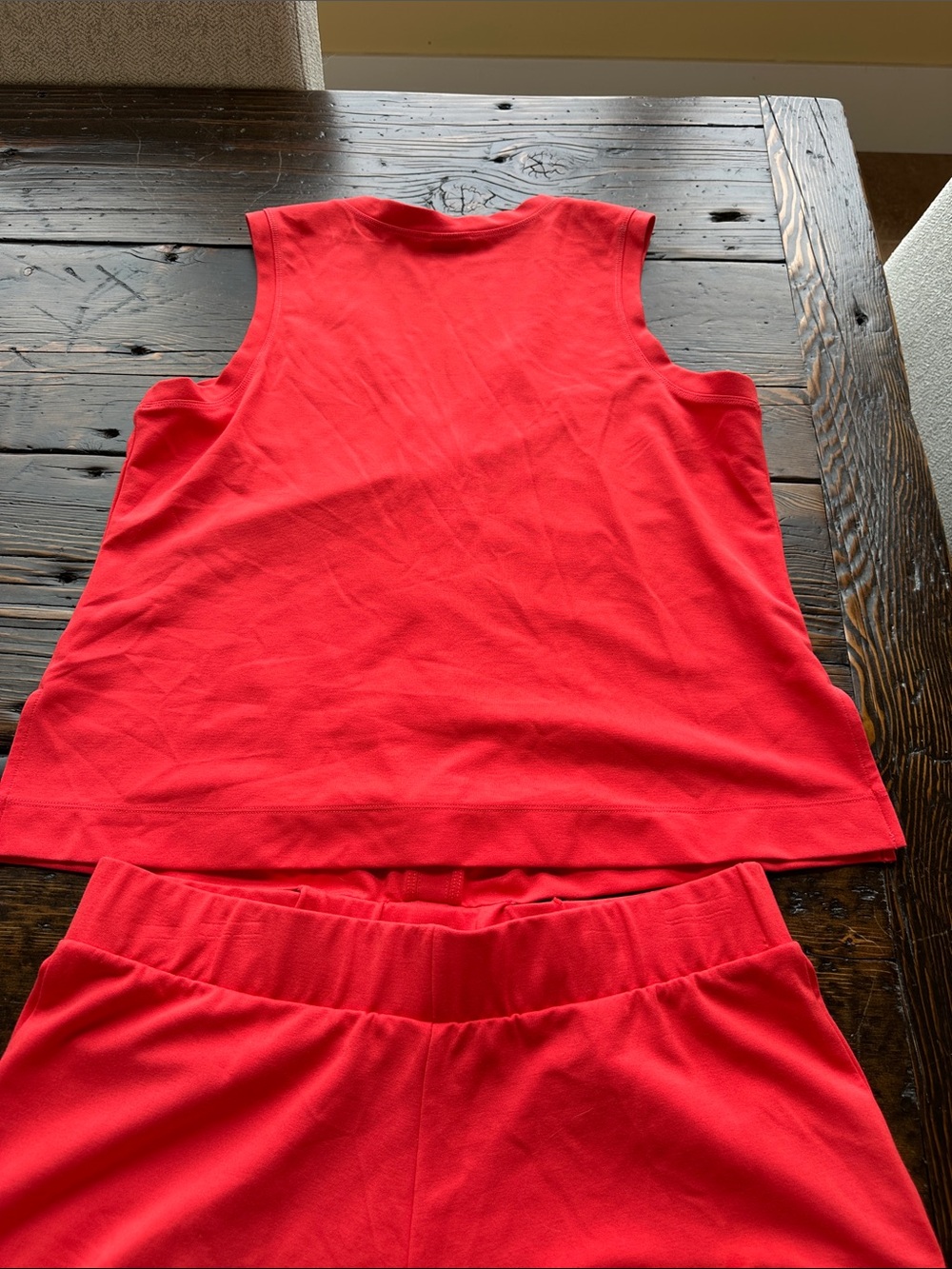 CAbi Red/Orange Button-Front Sleeveless One-Piece Romper Size S - Picture 4 of 6